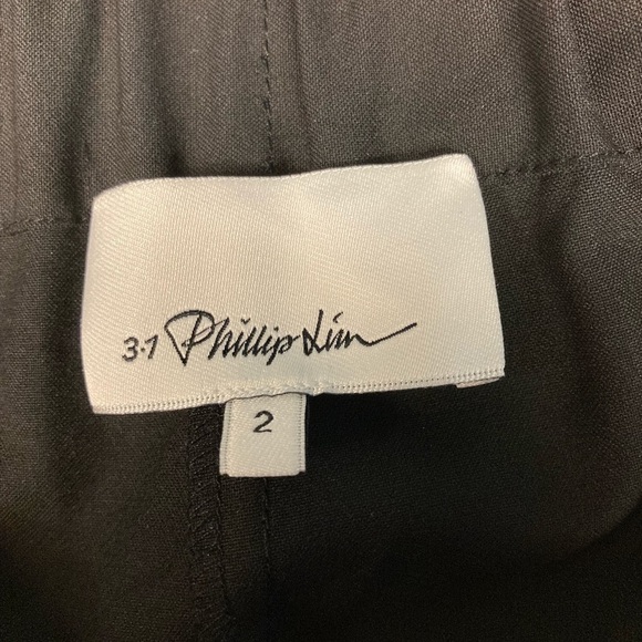 3.1 PHILLIP LIM Sz 2 D-ring Belted High Waisted Trouser Pants w/ Pleats - Picture 5 of 6